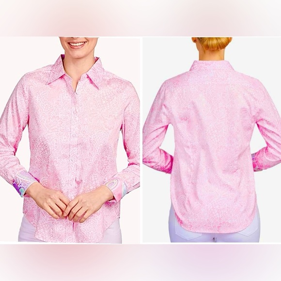 Ruby Rd. Classic Fit and Wrinkle Resistant Women’s shirt, Pink, Size 14 - Picture 1 of 8